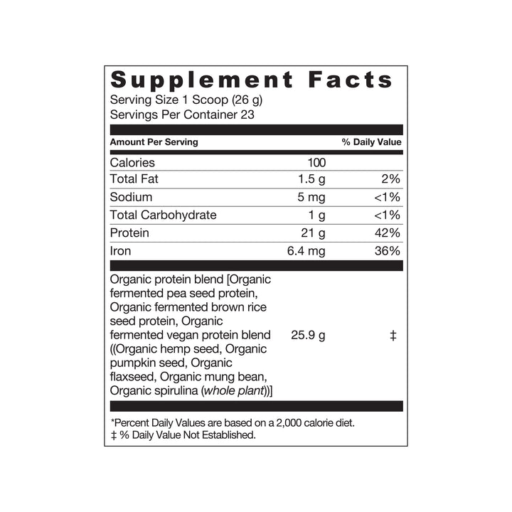 fermented organic vegan protein | unflavored