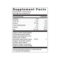 fermented organic vegan protein | vanilla